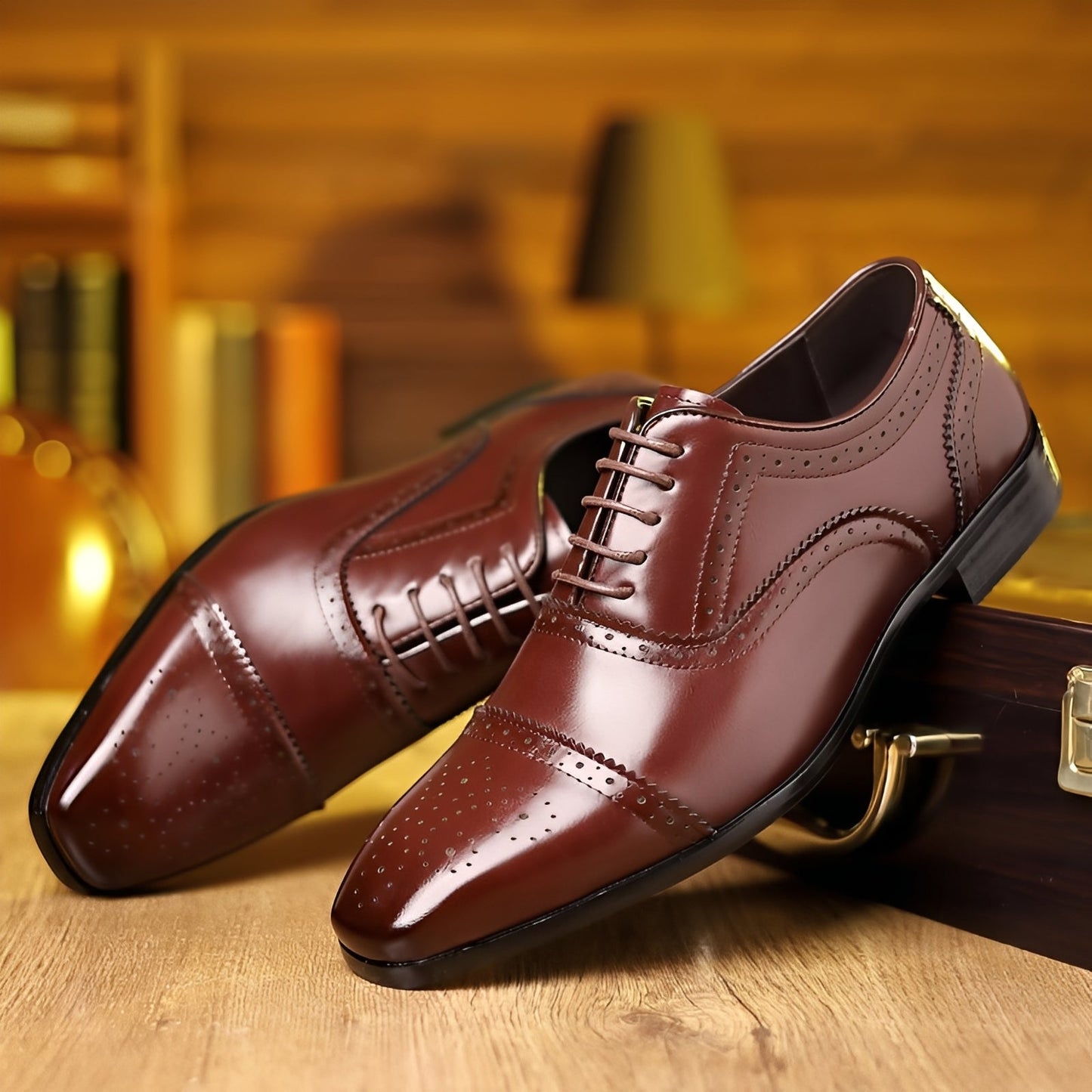 Ronan - Retro-Herrenschuhe mit spitzem Design