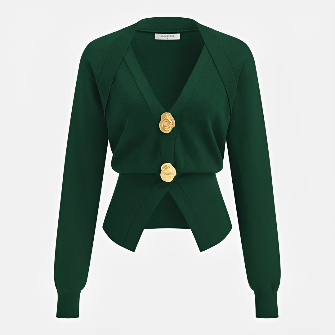 Kisha - Schicke V-Ausschnitt Jacke