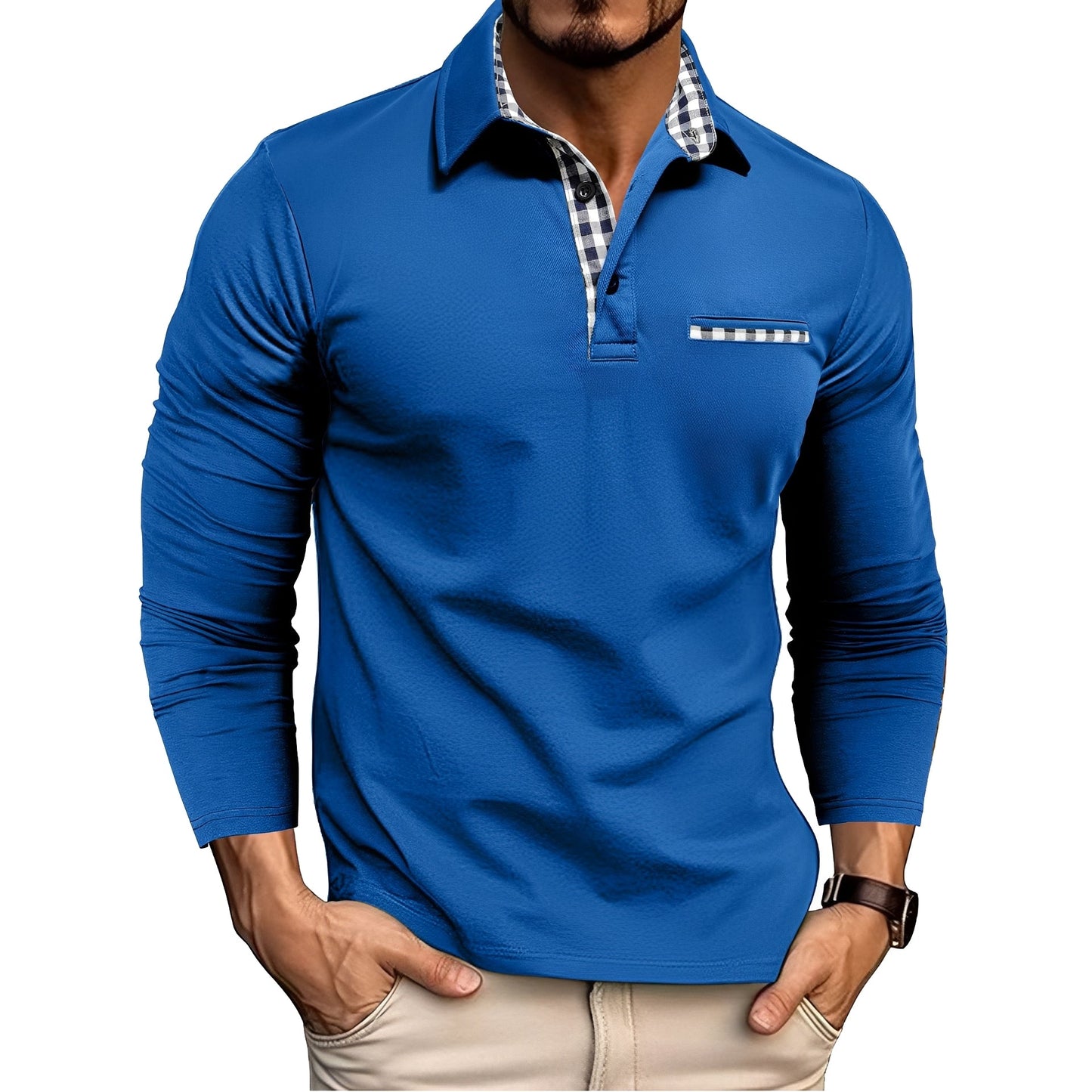 Gerald - Stilvolles Langarm-Poloshirt für Herren