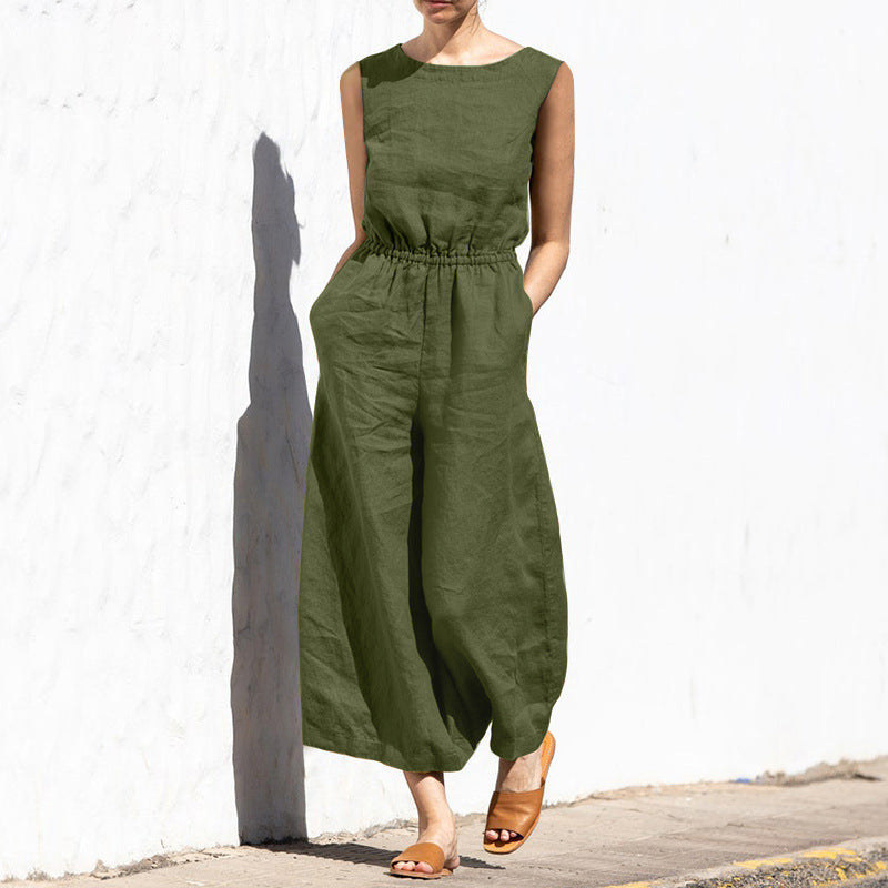 Angela - Bequemer ärmelloser Damen-Jumpsuit