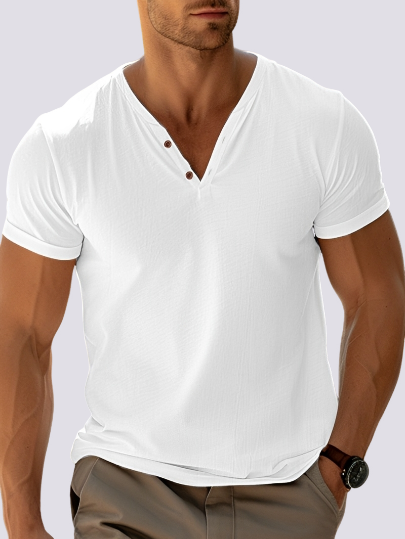 Oliver - Herren-Retro-Shirt mit V-Ausschnitt