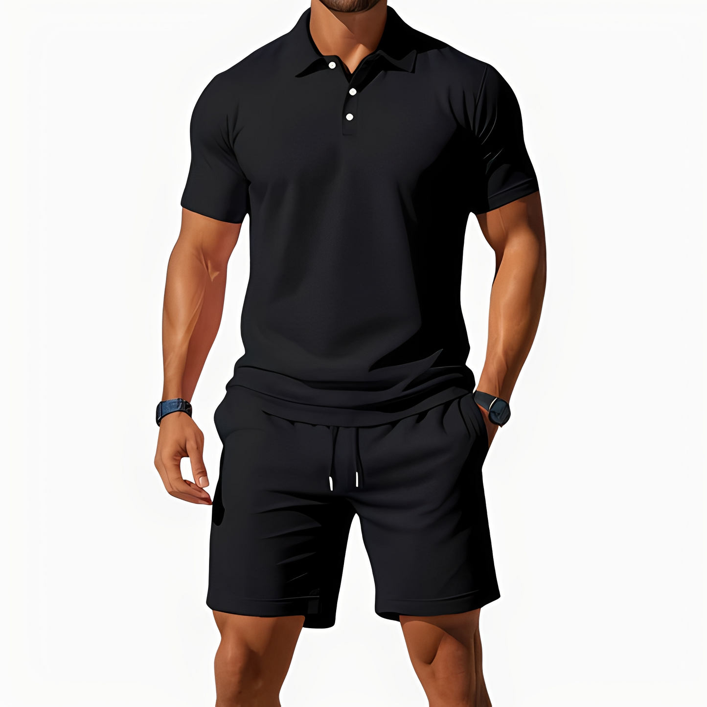 Aldrin - Ensemble Polo und Short trendig für Herren