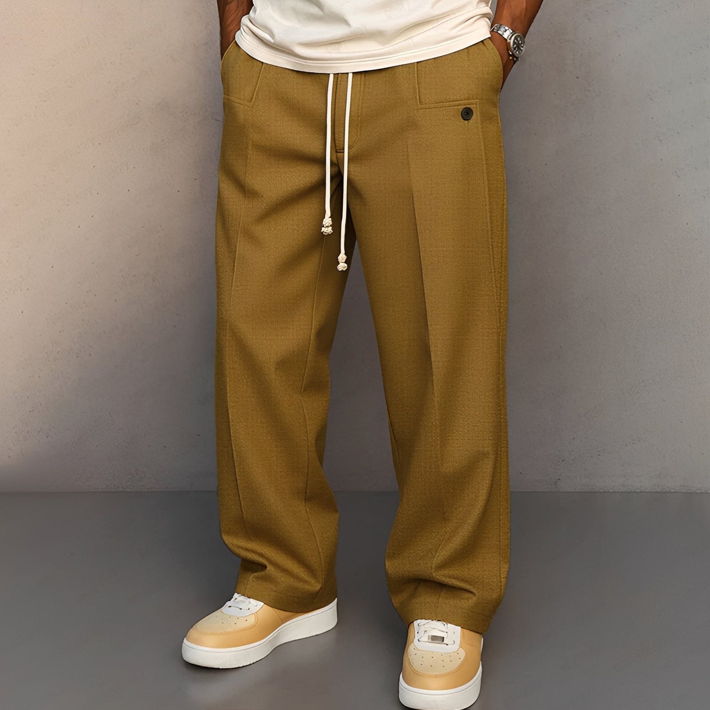 Conor - Komfortable Herrenhose mit geradem Schnitt und Kordelzug
