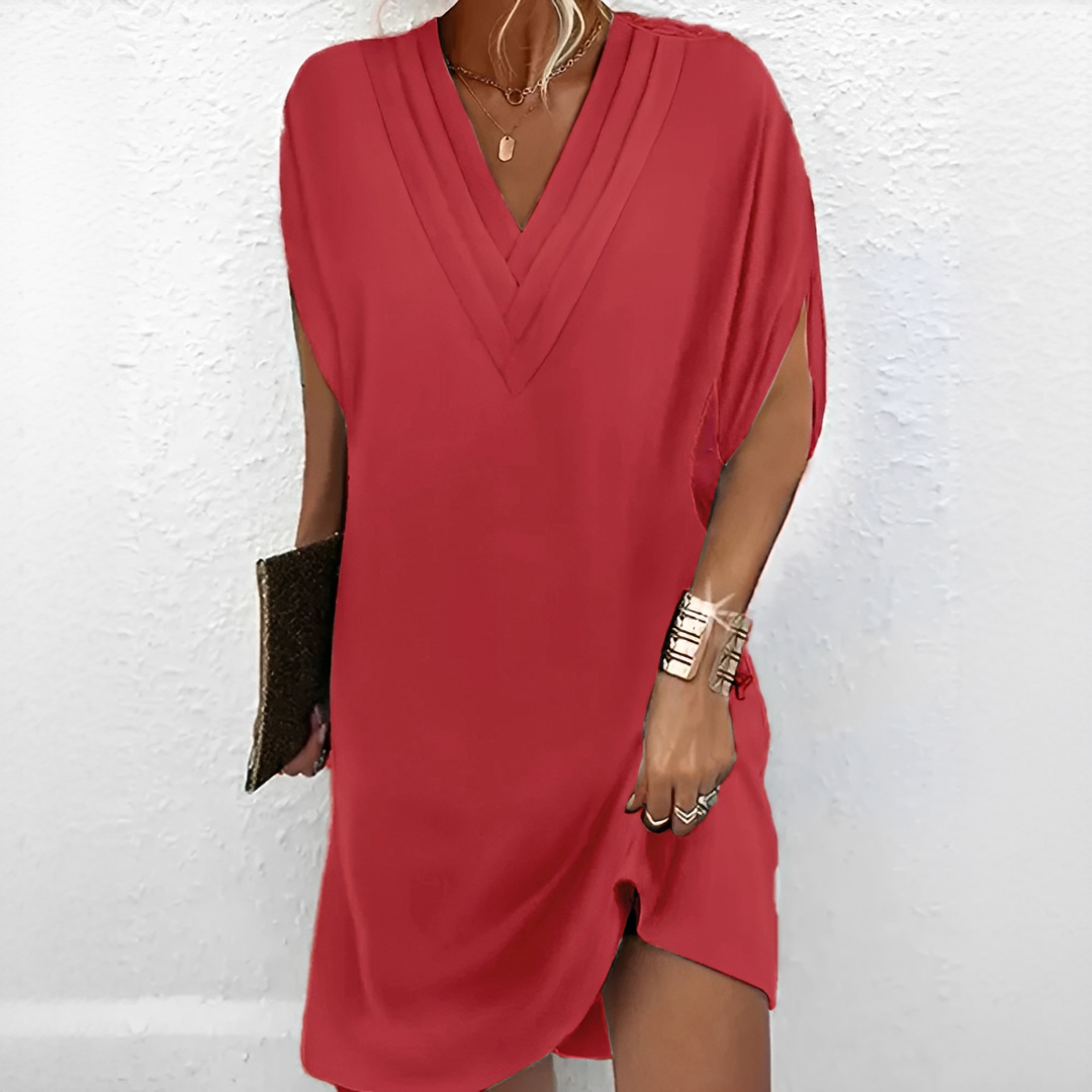 Jazlynn - Kleid mit Falten und Fledermausärmeln