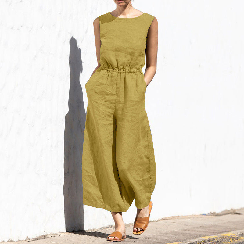 Angela - Bequemer ärmelloser Damen-Jumpsuit