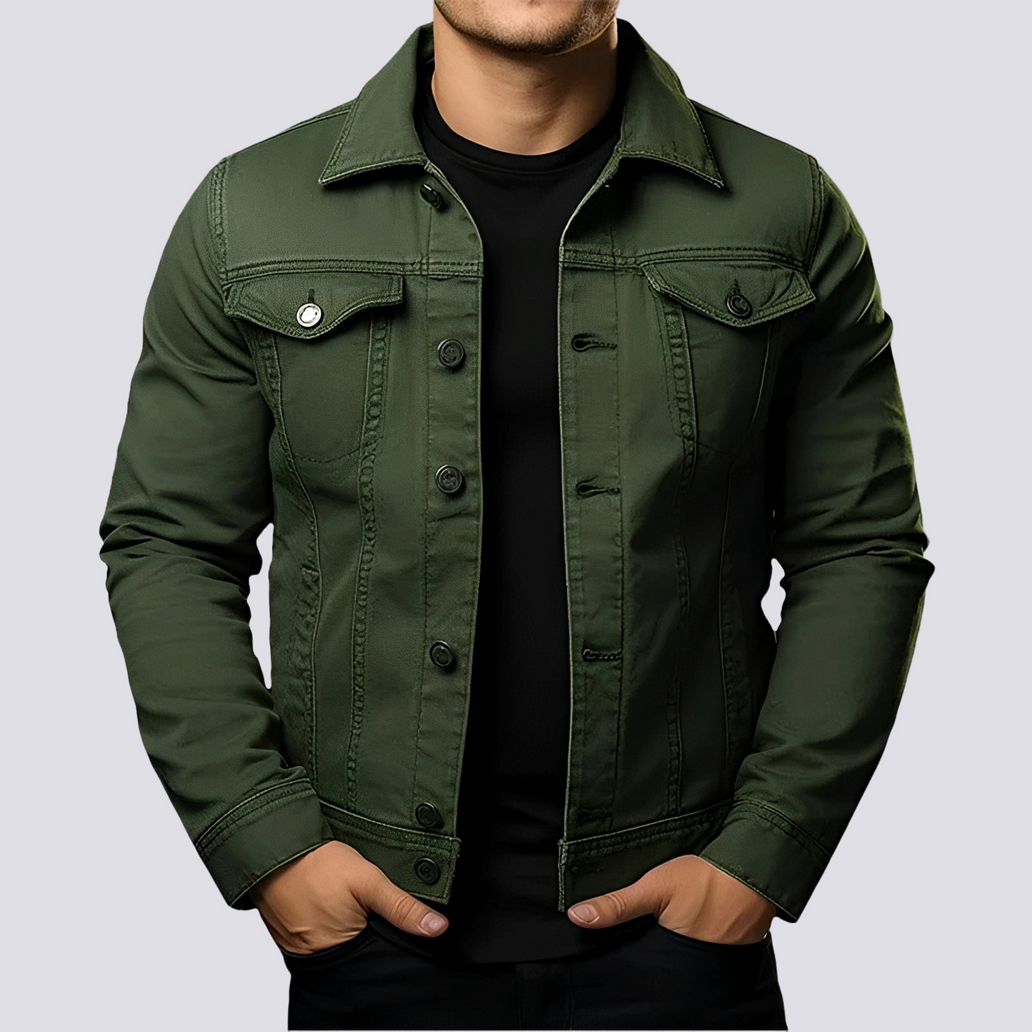Layton - Herren-Casual-Jeansjacke