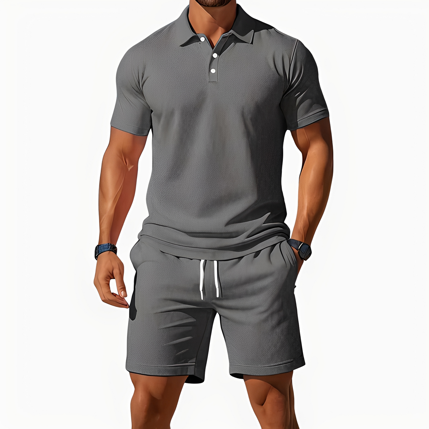 Aldrin - Ensemble Polo und Short trendig für Herren