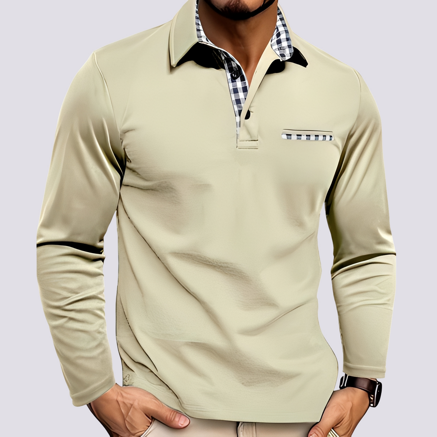 Mark – Poloshirt für Männer – Legeres Langarmshirt