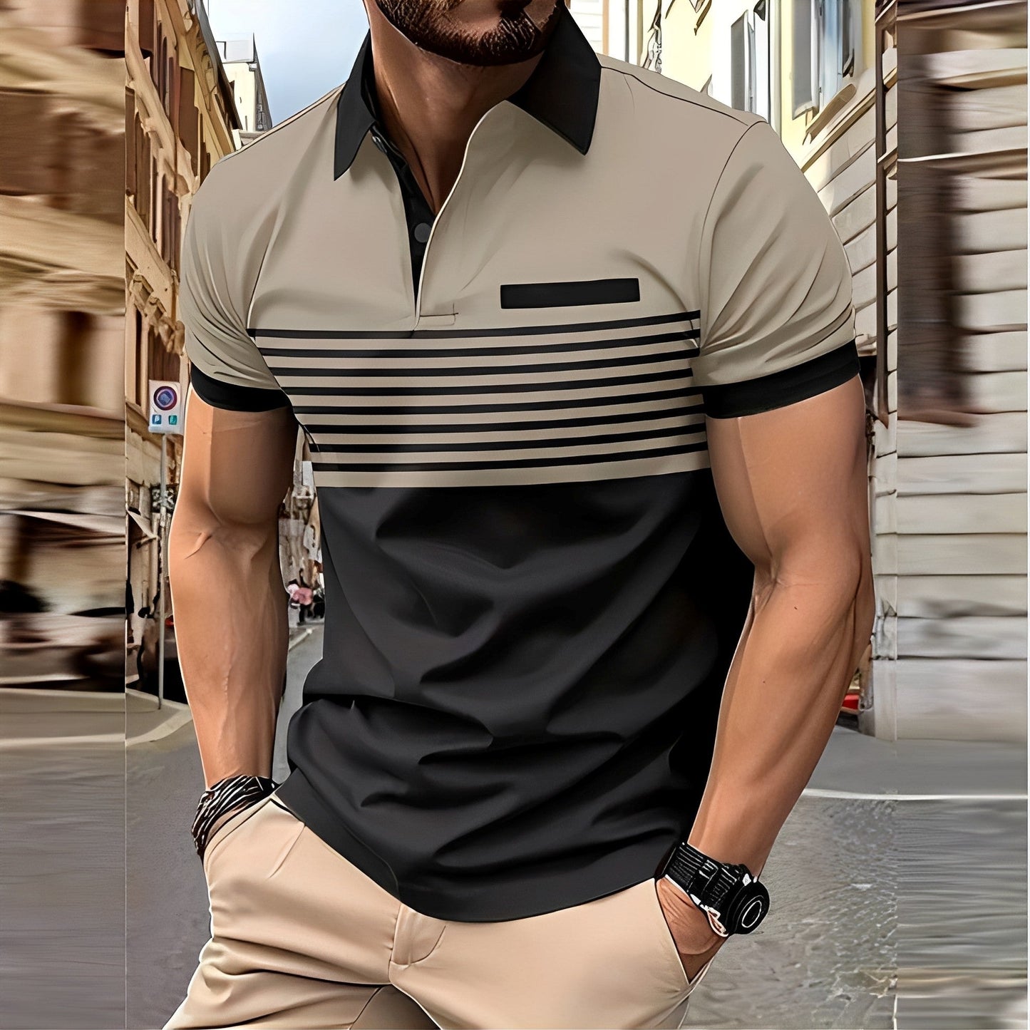 Thomas - Elegantes, figurbetontes Herren-Poloshirt