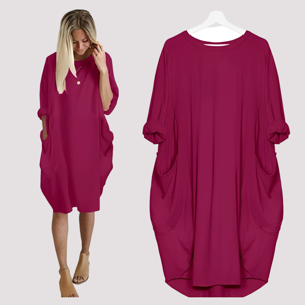 Kate - Komfortables, locker geschnittenes Damenkleid
