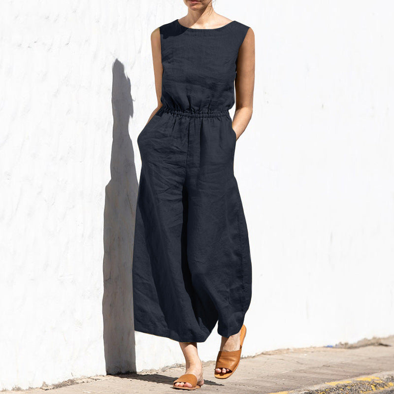 Angela - Bequemer ärmelloser Damen-Jumpsuit