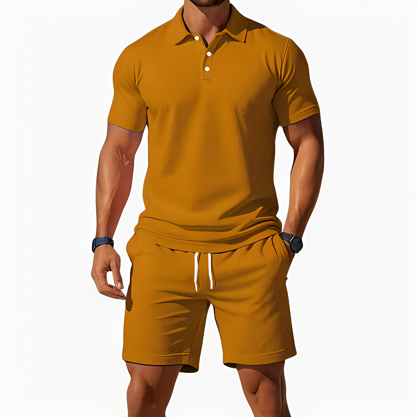Aldrin - Ensemble Polo und Short trendig für Herren