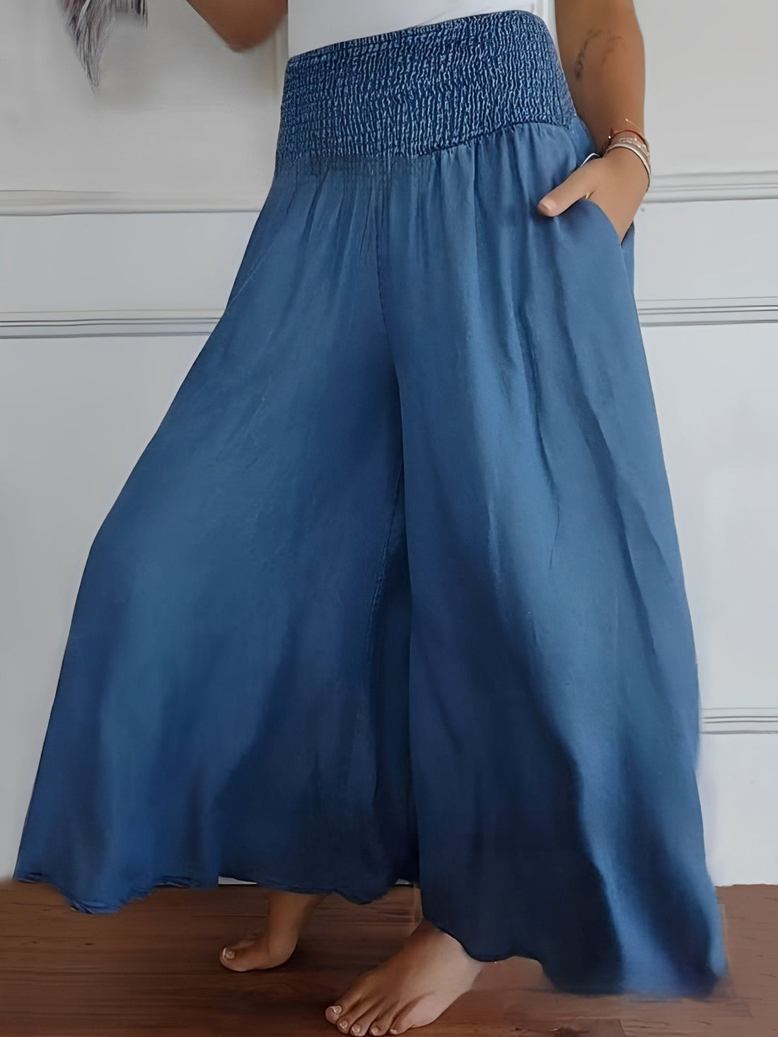 Halle - Komfortable Hose mit weitem Bein und Taschen für Damen