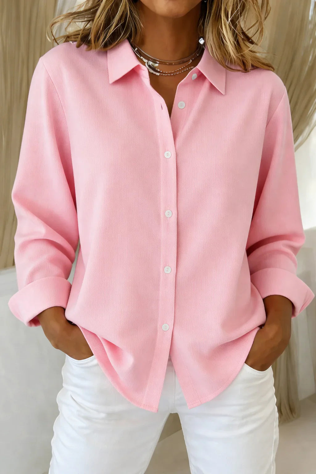 Sophie - Elegante Damenbluse mit Knopfleiste