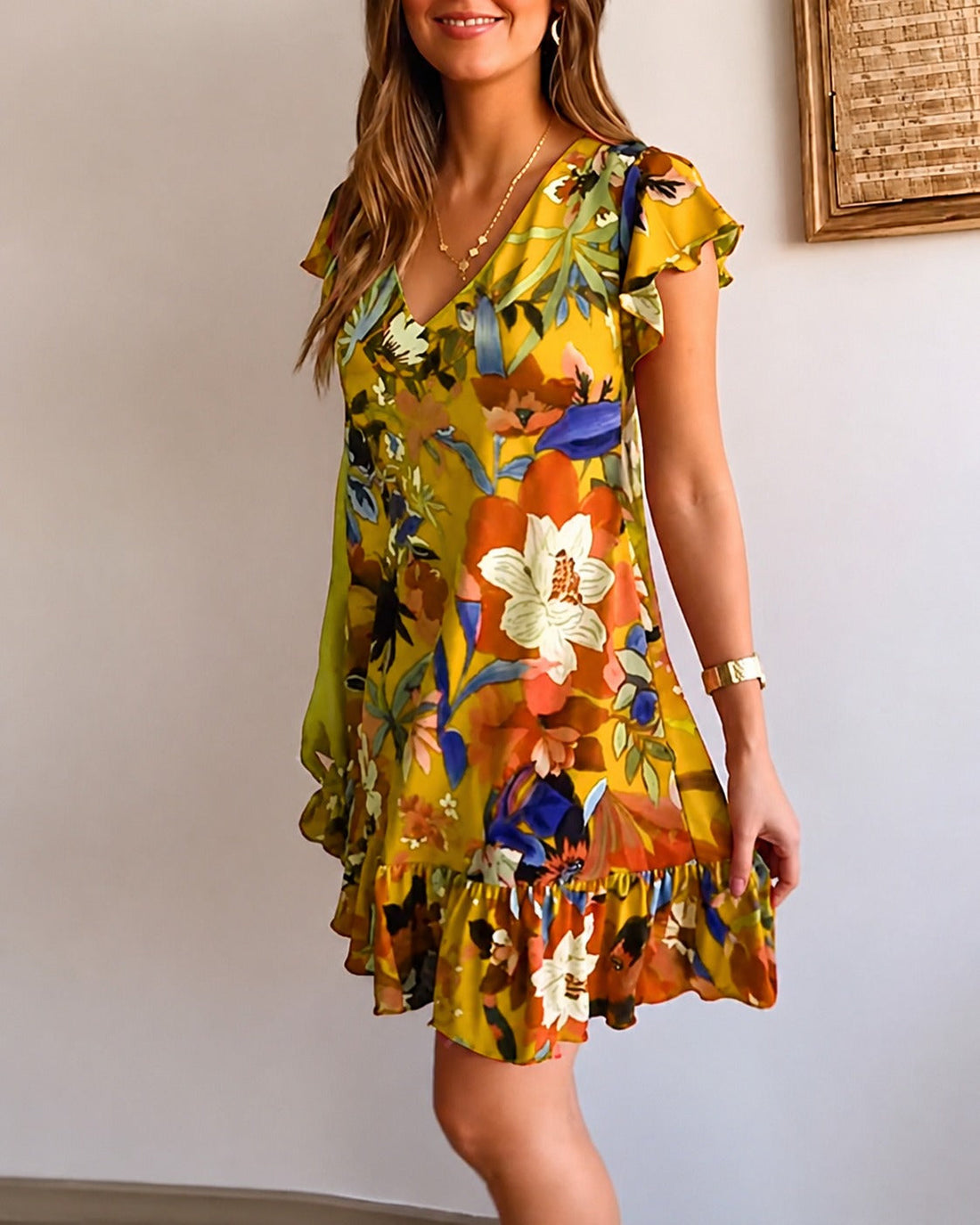 Katelyn - Elegantes Kleid mit Blumendetails