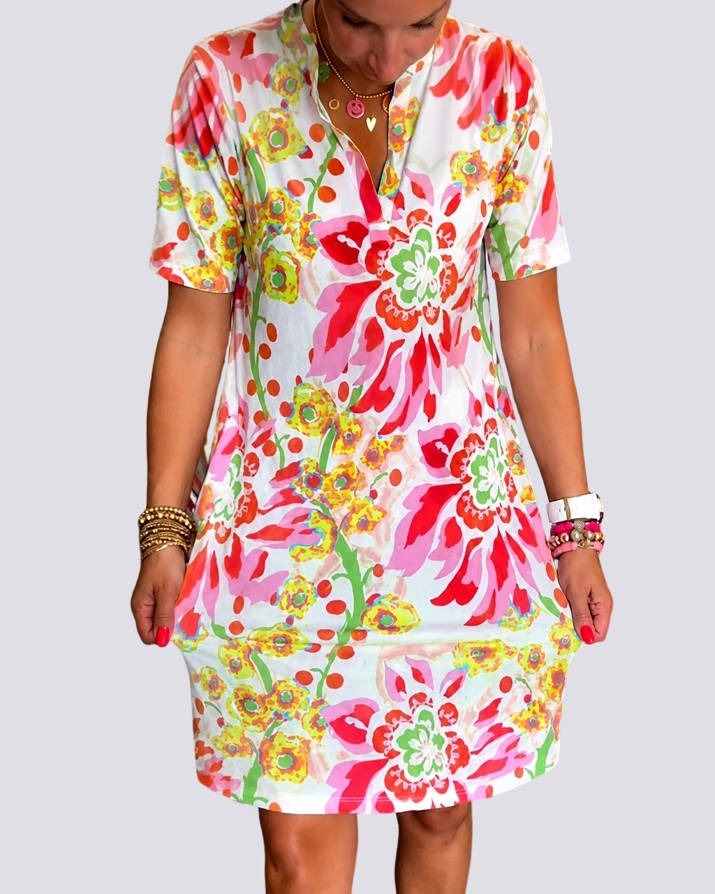 Pauline - Kleid mit Blumenmustern