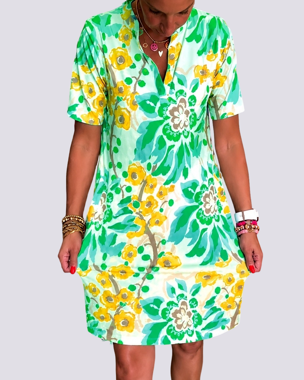 Pauline - Kleid mit Blumenmustern