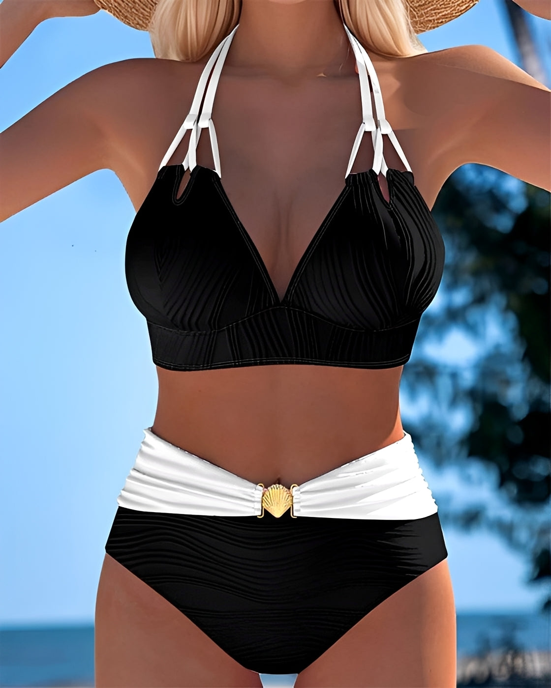 Camille - Eleganter Bikini mit hohem Bund