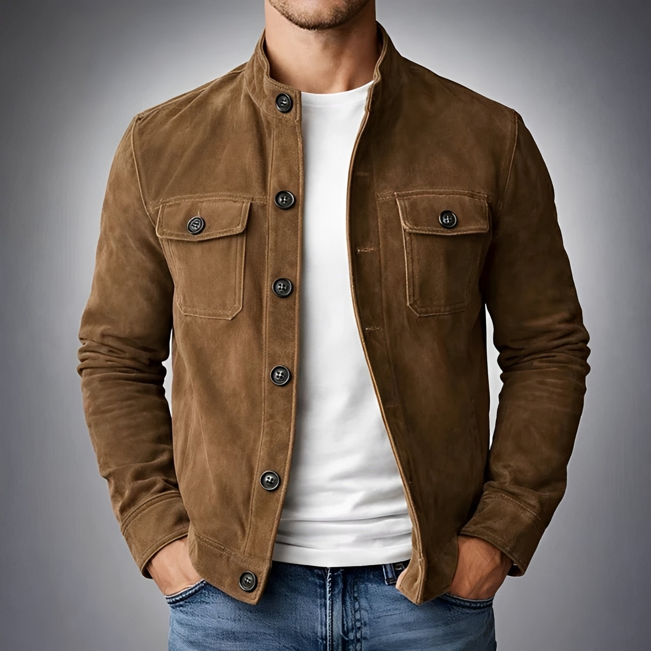 Gideon - Leichte Jacke mit Knöpfen
