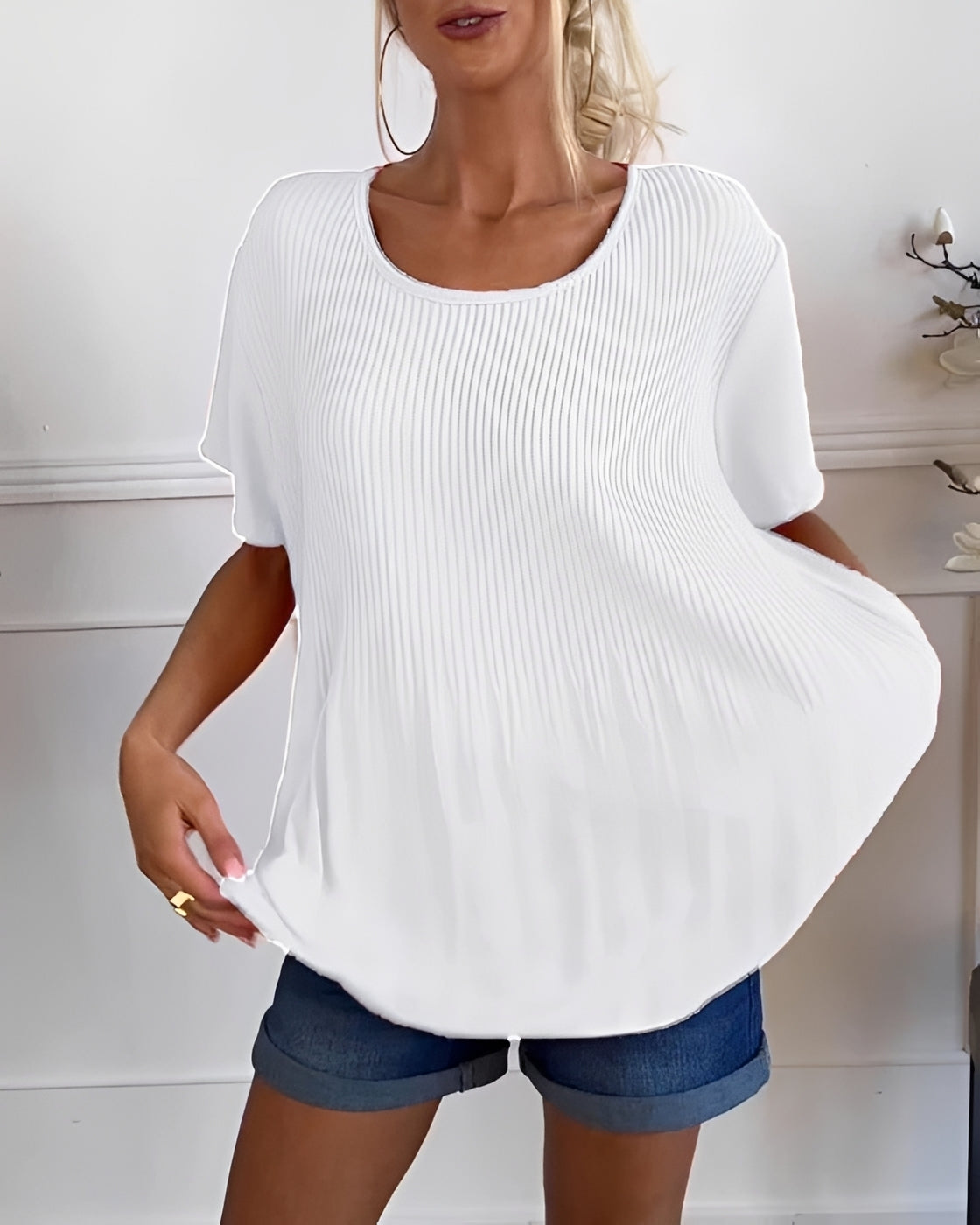 Faye - Weit geschnittene Bluse mit Falten