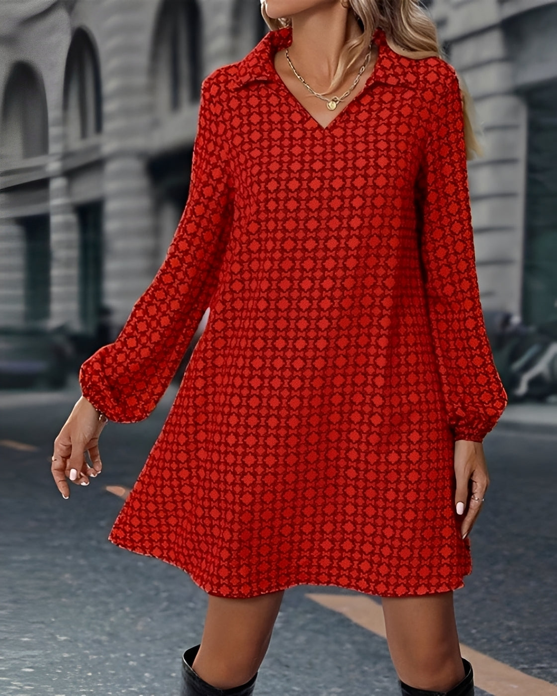 Bertie - Weit geschnittenes Kleid mit langen Ärmeln