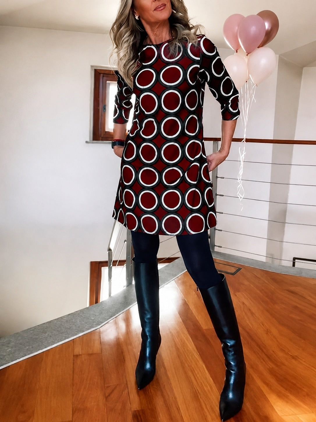Daniela - Schickes Kleid mit halblangen Ärmeln