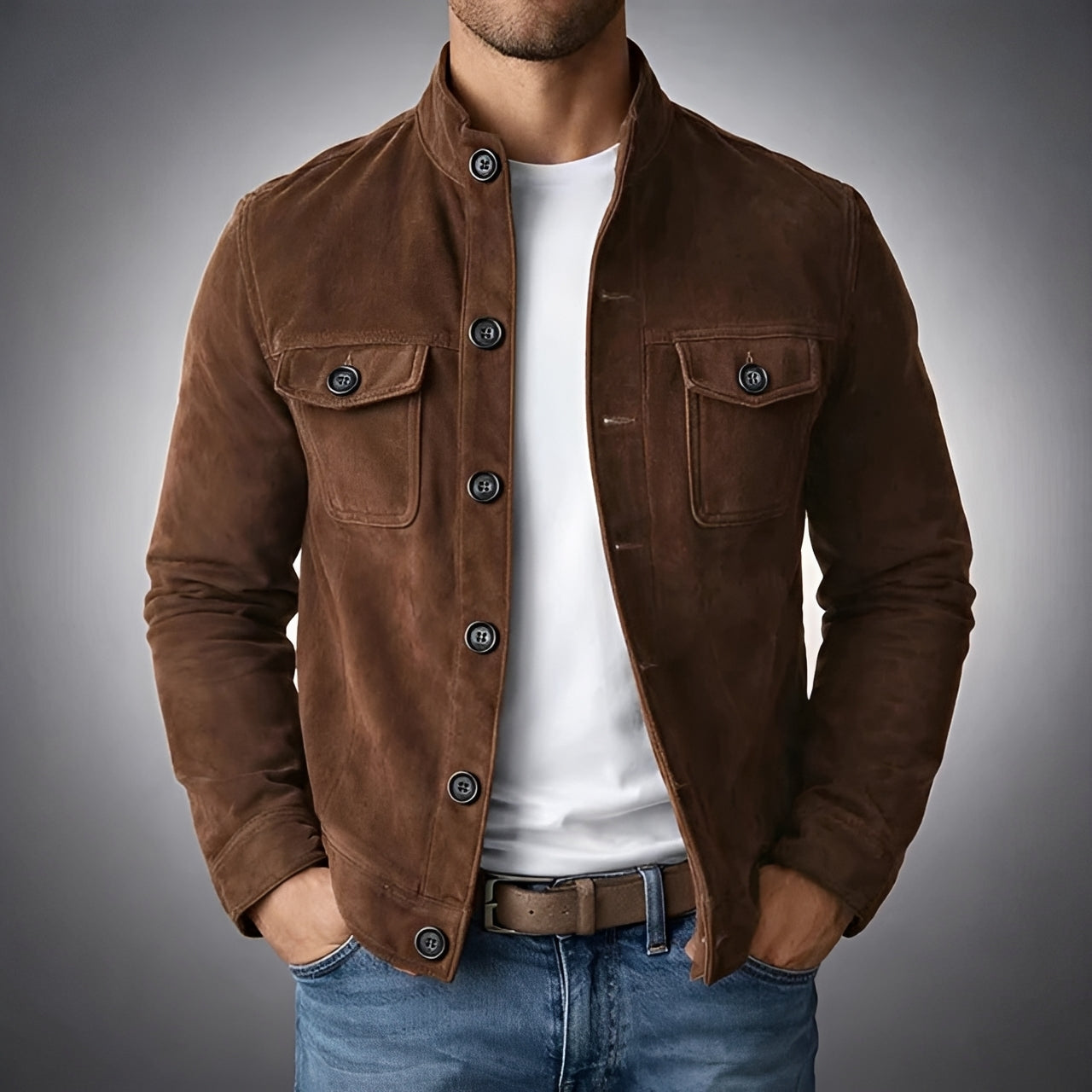 Gideon - Leichte Jacke mit Knöpfen