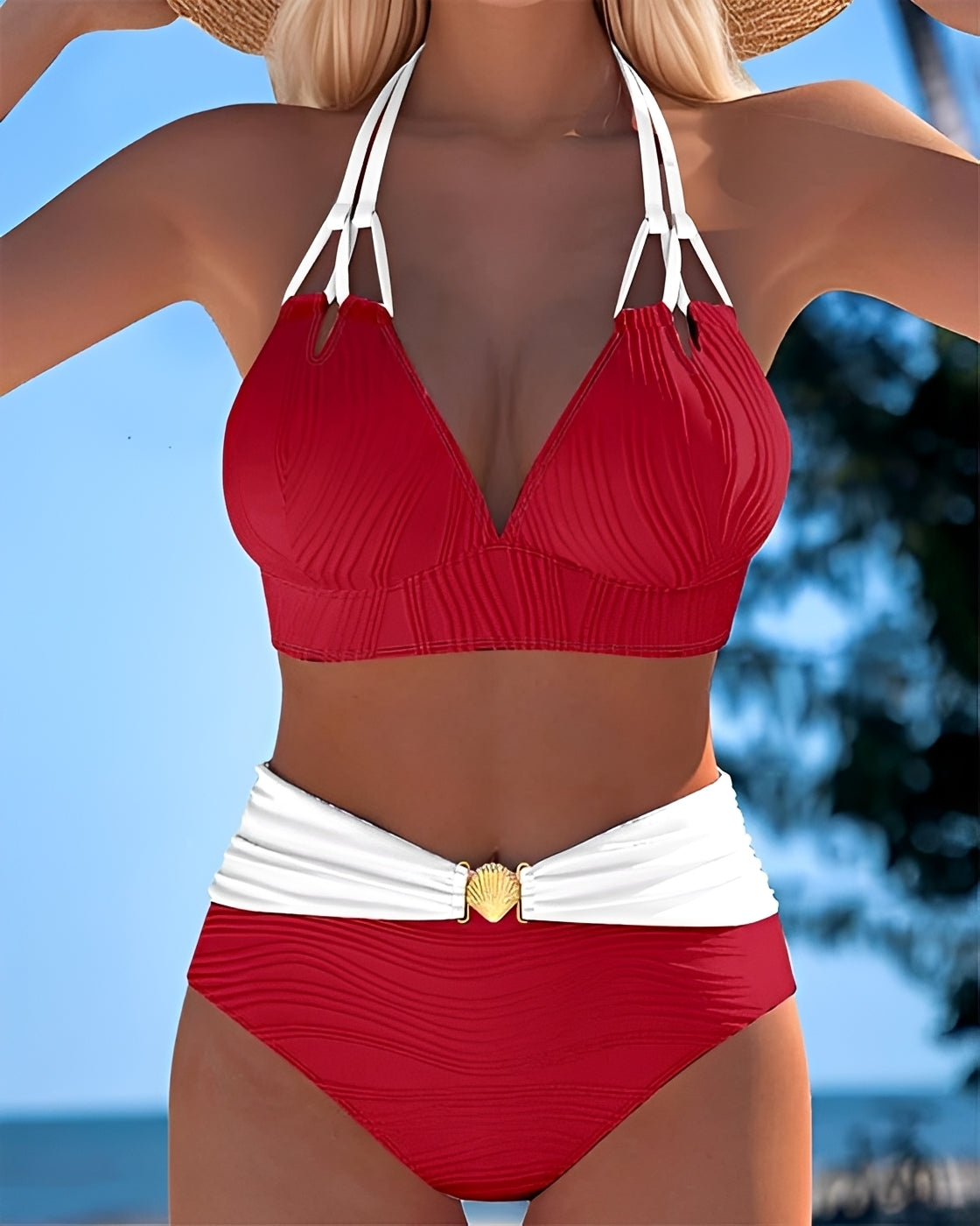 Camille - Eleganter Bikini mit hohem Bund