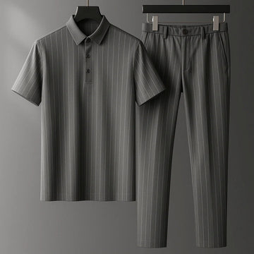 Donny - Bequemes gestreiftes Polo-Set