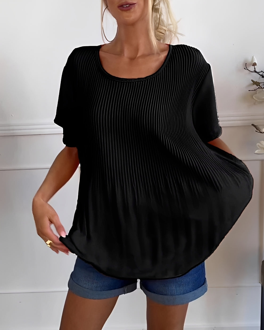 Faye - Weit geschnittene Bluse mit Falten
