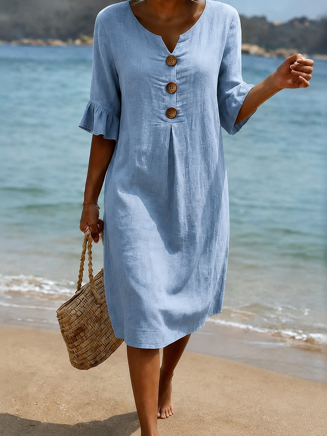 Deborah - Elegantes Kleid mit Volantärmeln