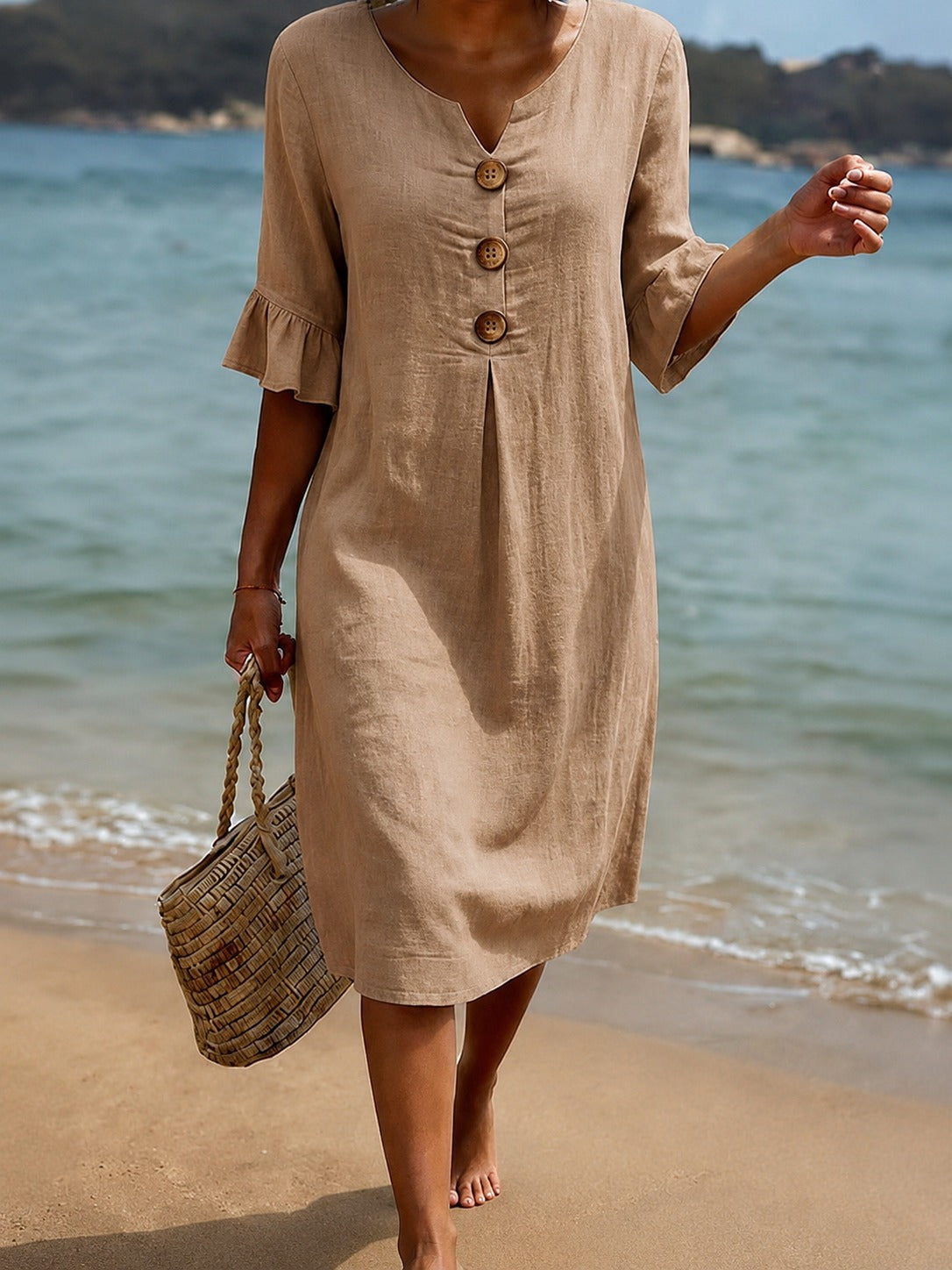 Deborah - Elegantes Kleid mit Volantärmeln
