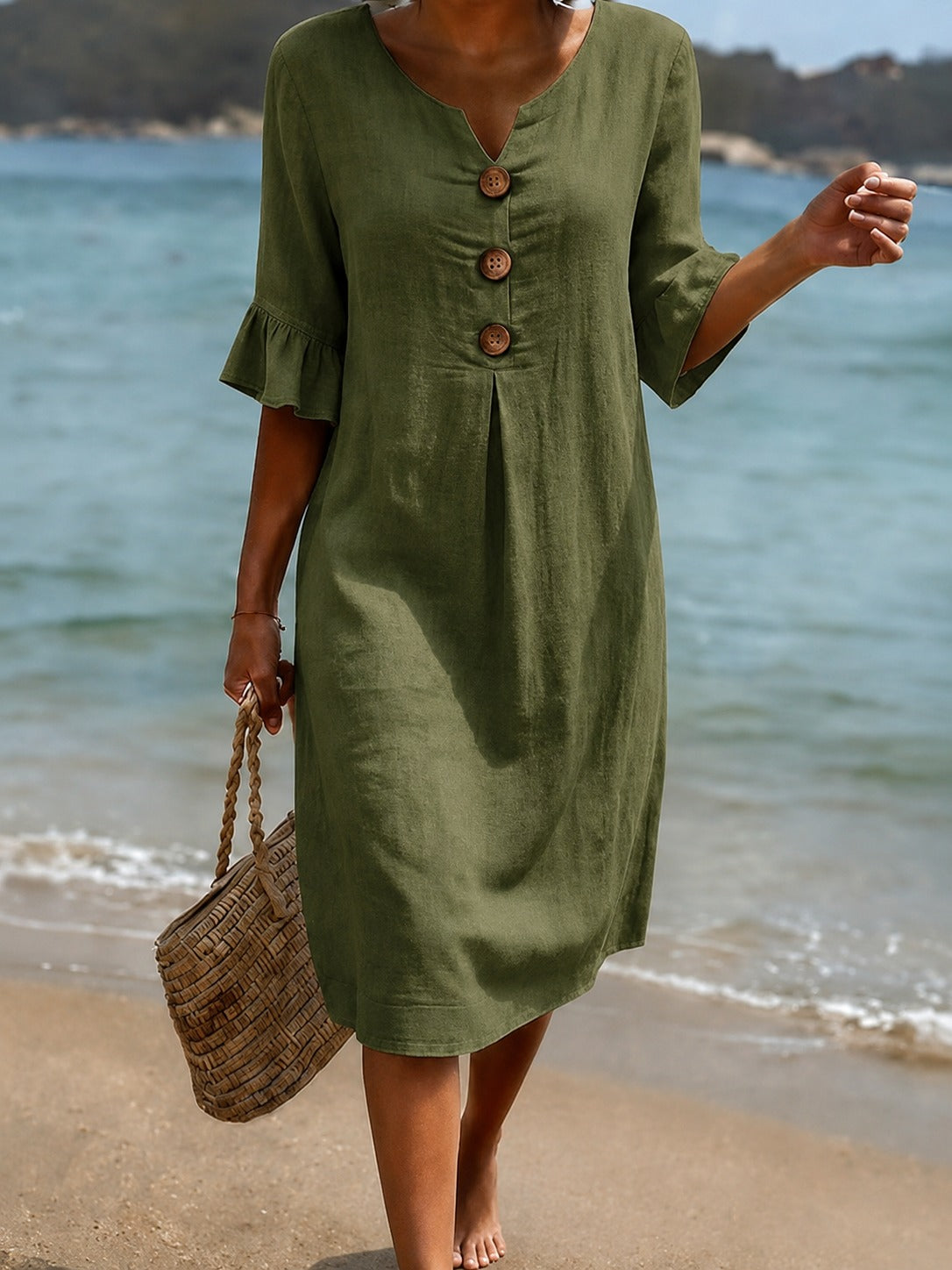 Deborah - Elegantes Kleid mit Volantärmeln