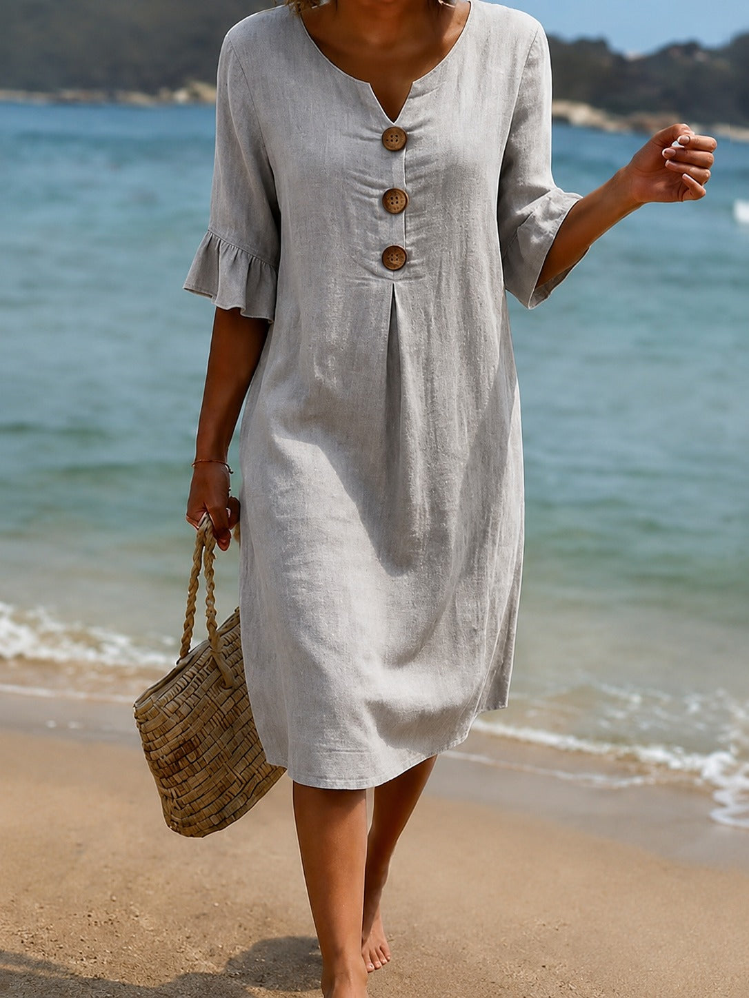Deborah - Elegantes Kleid mit Volantärmeln