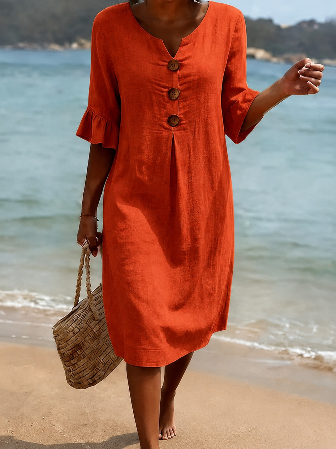 Deborah - Elegantes Kleid mit Volantärmeln