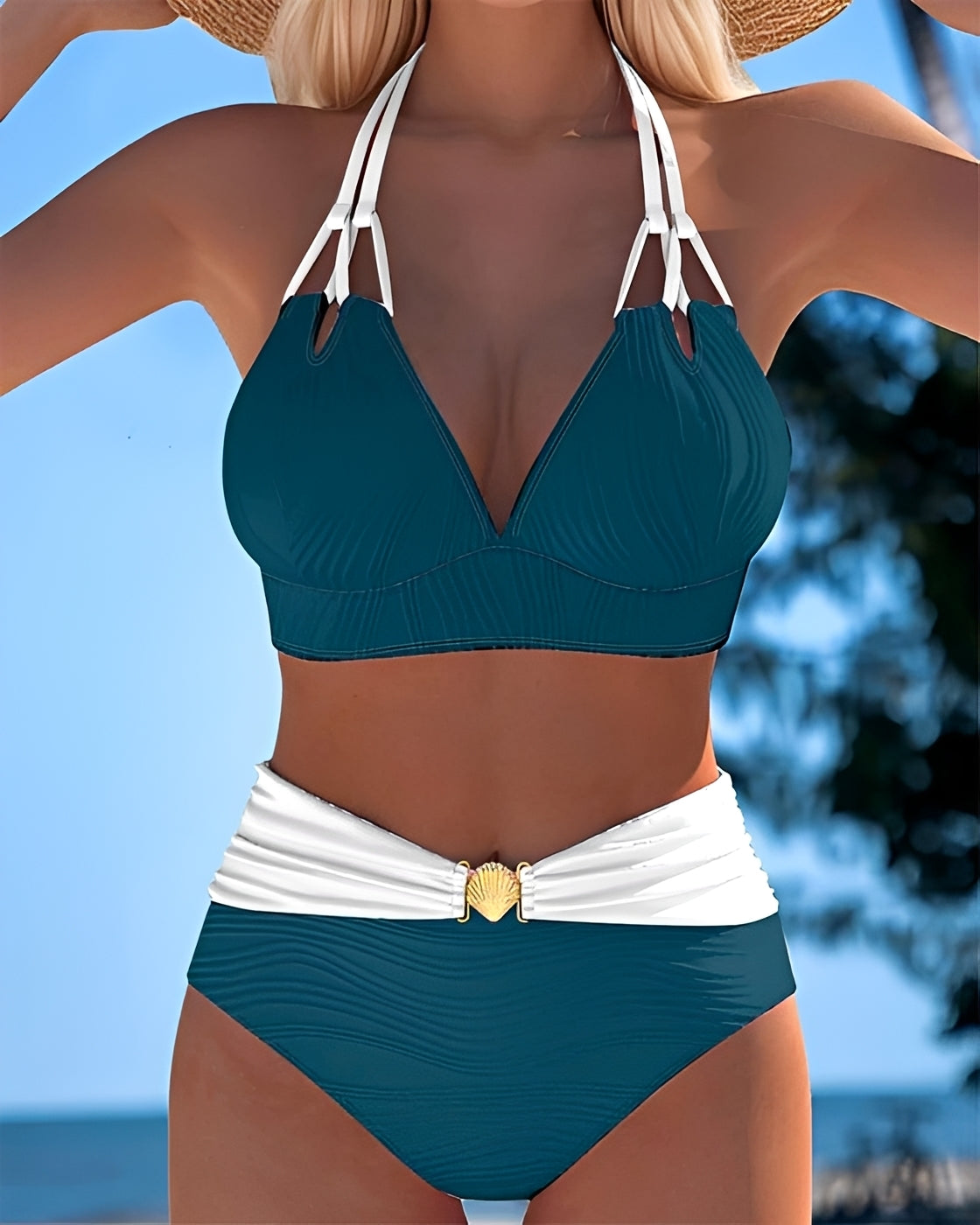 Camille - Eleganter Bikini mit hohem Bund