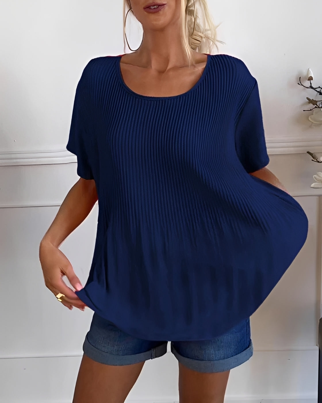 Faye - Weit geschnittene Bluse mit Falten