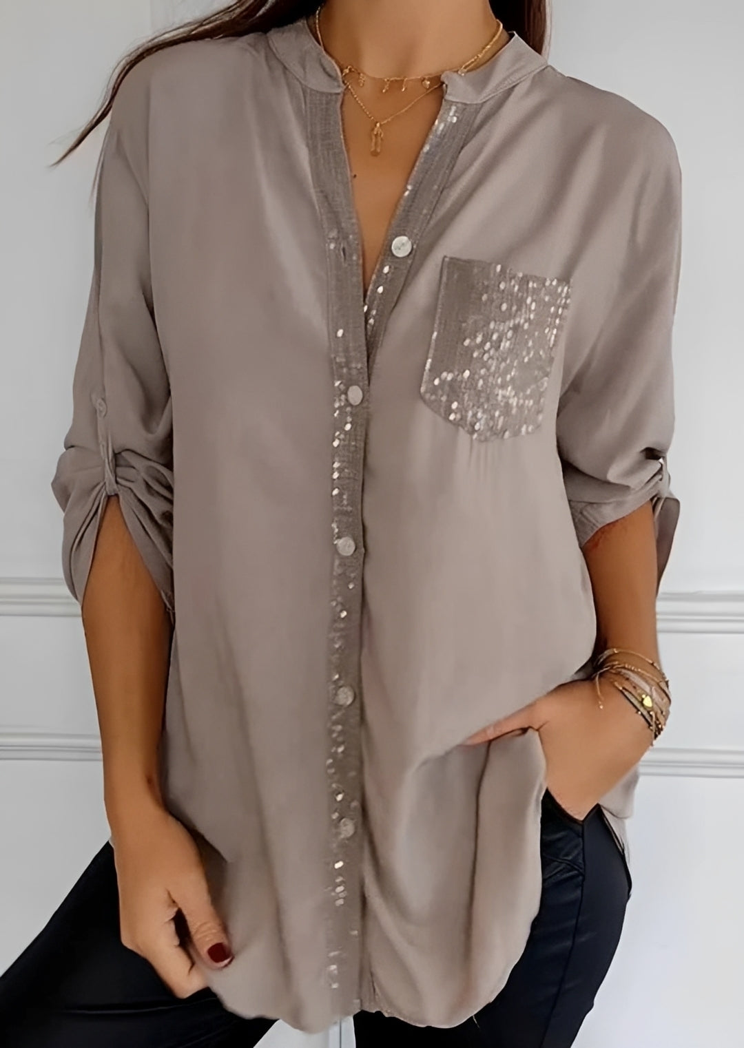 Xanthe - Elegantes Oberteil mit Glitzerelementen