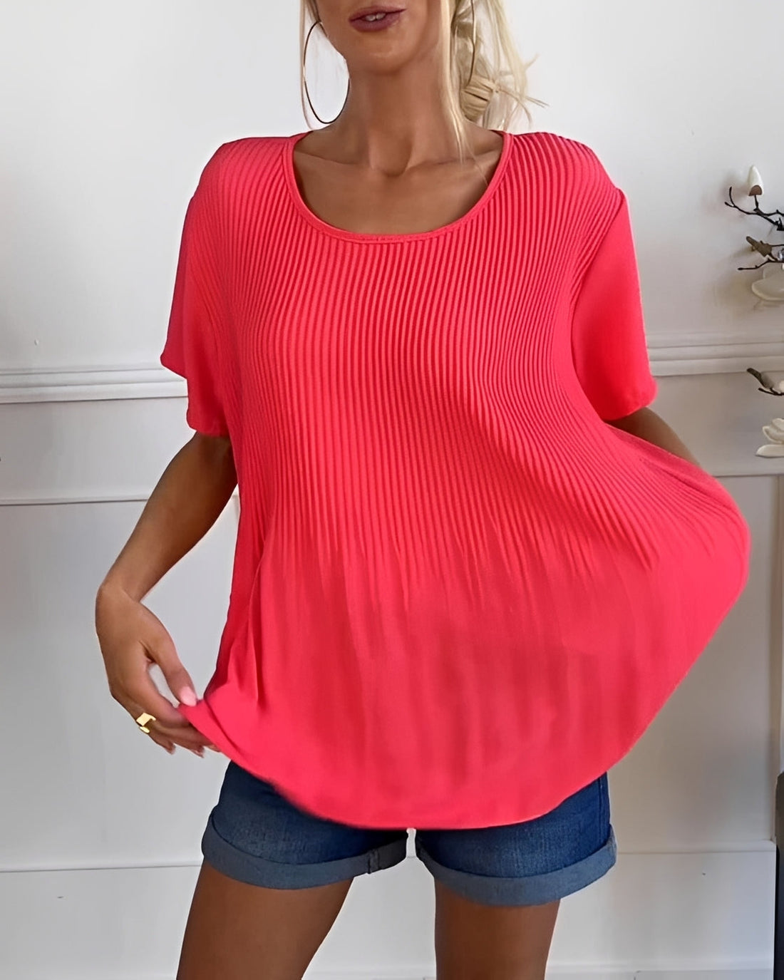 Faye - Weit geschnittene Bluse mit Falten