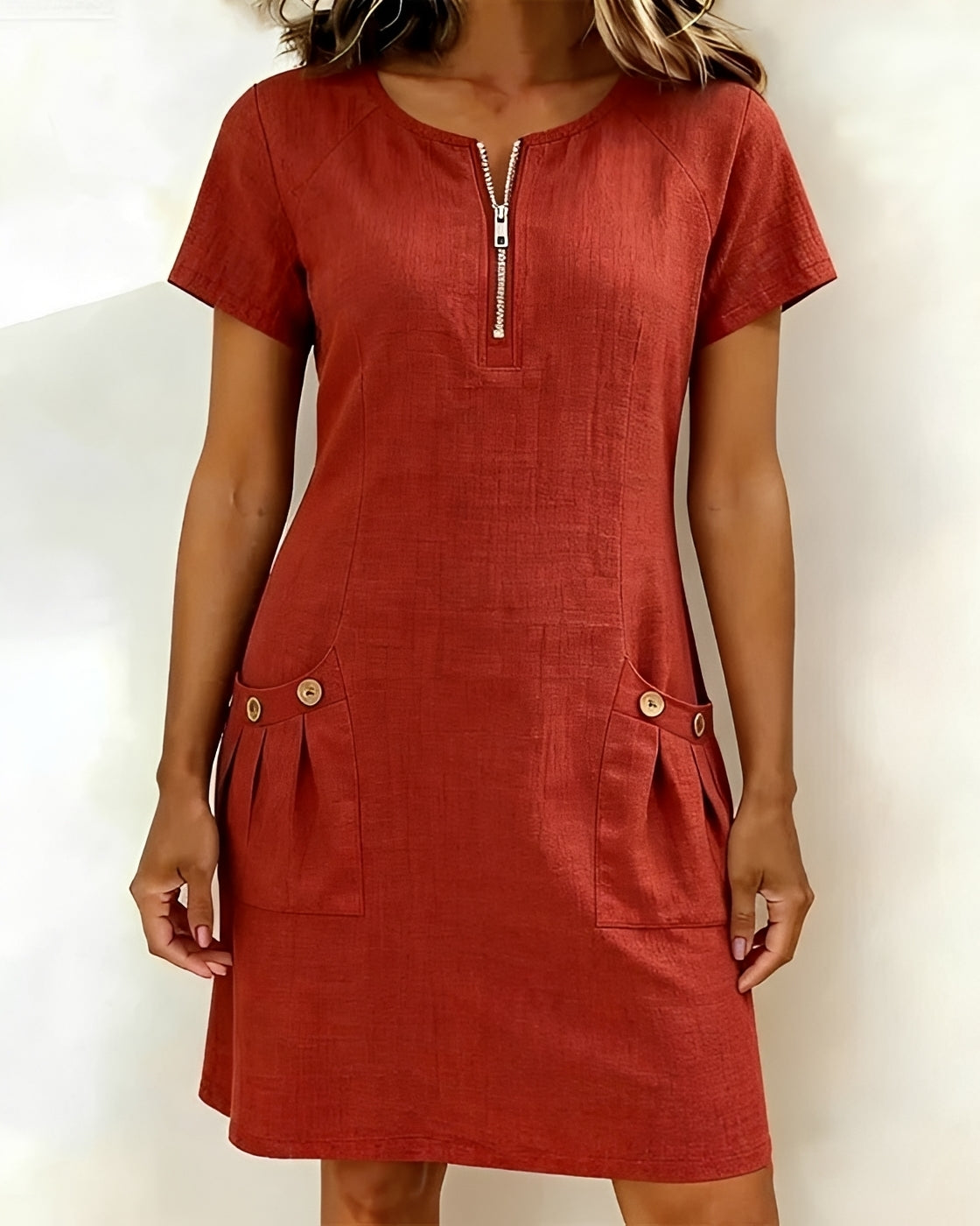 Emelia - Modernes Kleid mit Reißverschluss