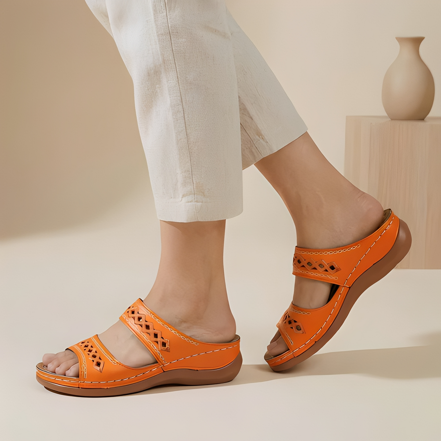 Aryan - Komfortable Damen-Sommersandalen mit Riemen