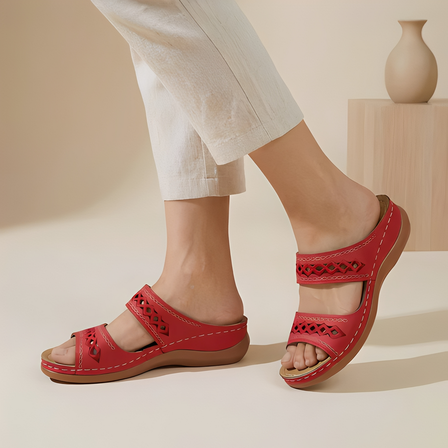 Aryan - Komfortable Damen-Sommersandalen mit Riemen