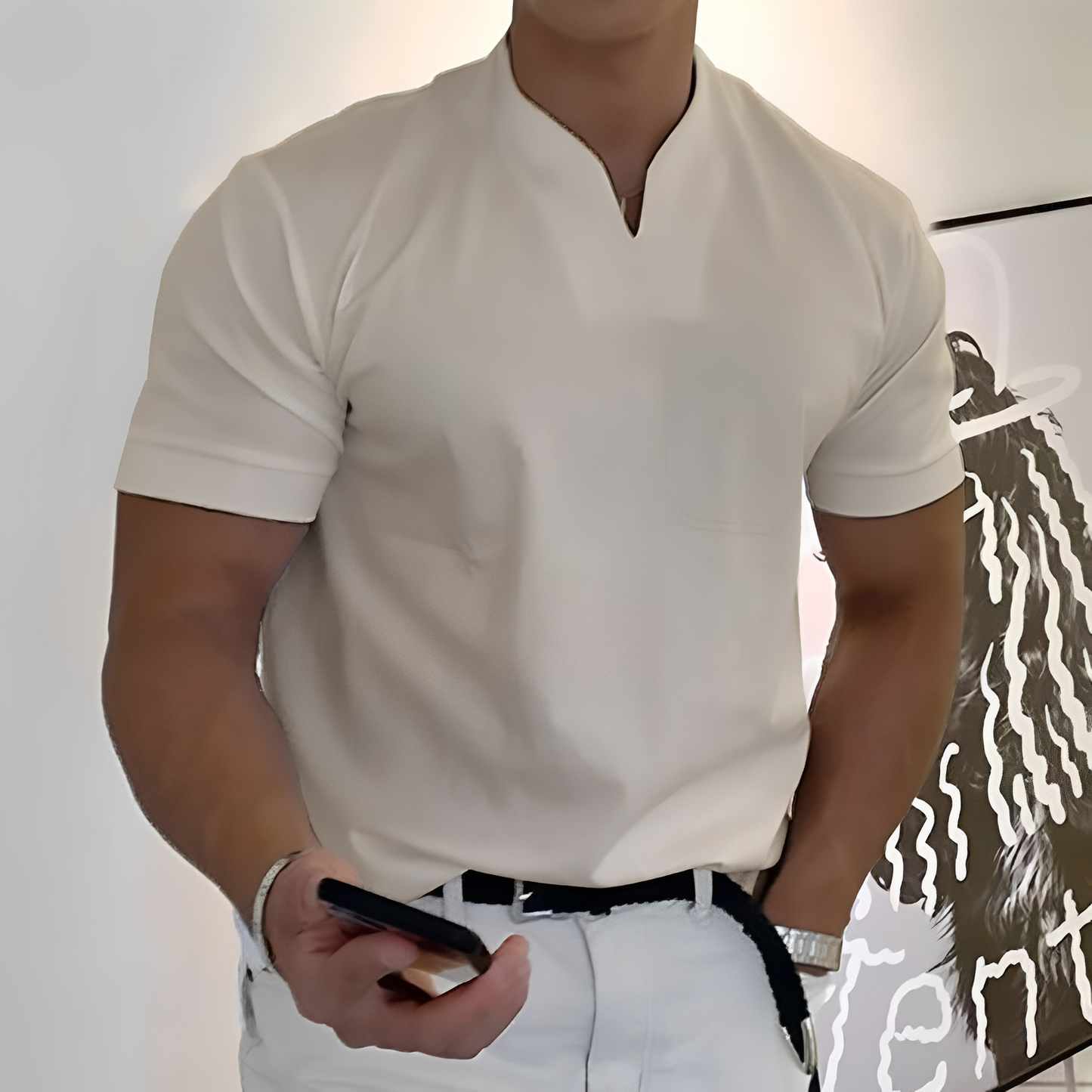 Joel - Herrenhemd mit flexiblem Bund für einen lässigen Look