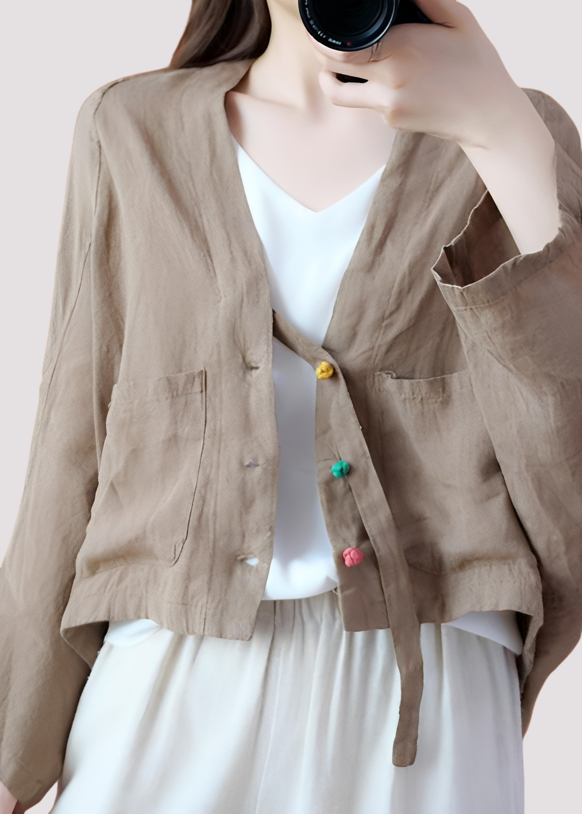 Tilly - Bequemer, weit geschnittener Damen-Cardigan mit Taschen
