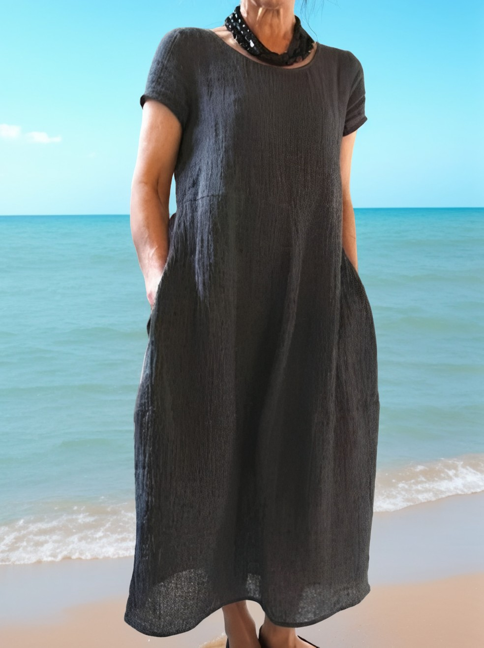 Allie - Bequemes, locker geschnittenes Kurzarmkleid für Damen