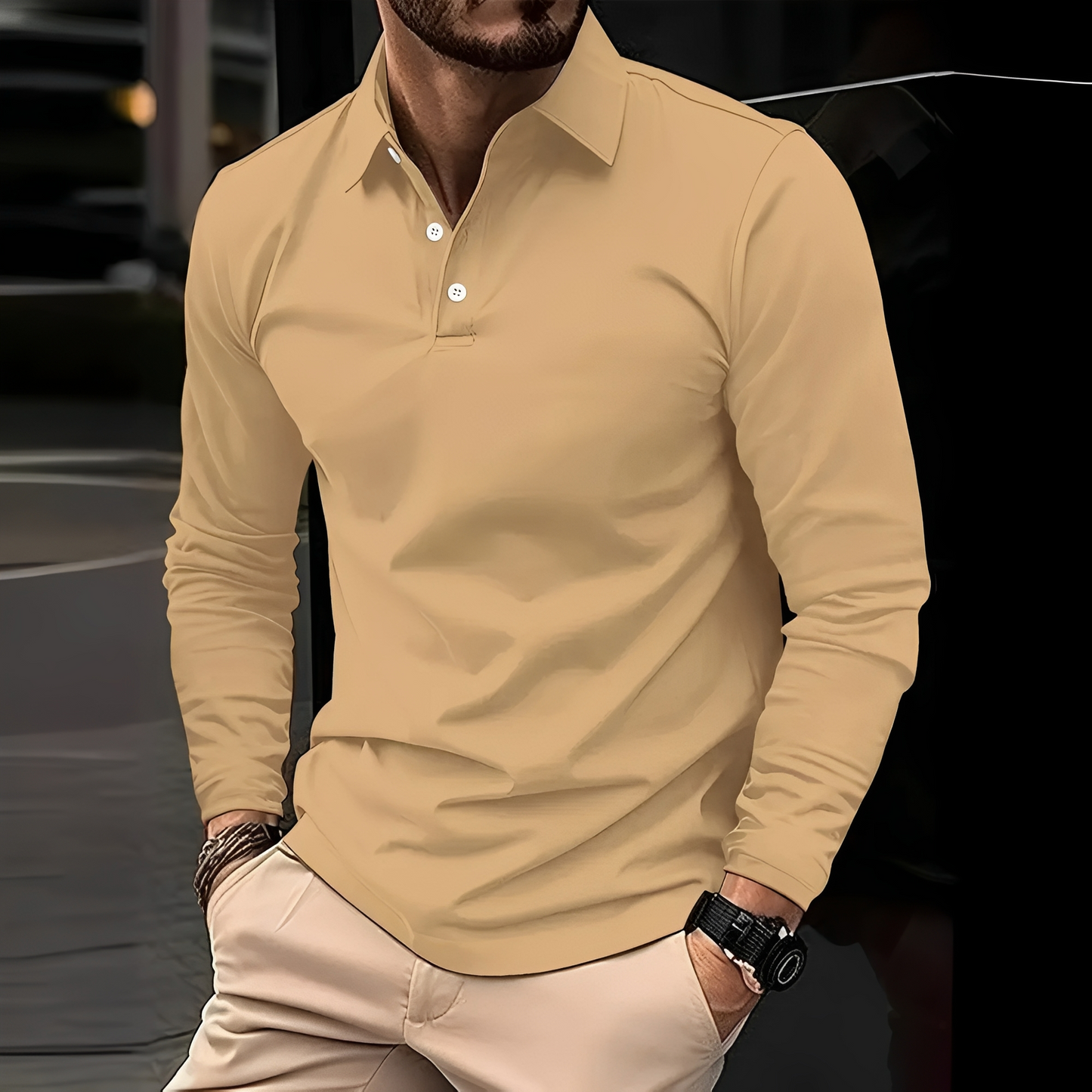 Conner – Herren-Poloshirt mit langen Ärmeln – Komfortabel & lässig