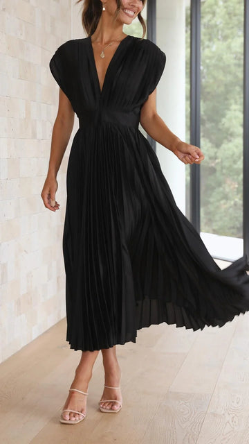 Maria – Elegantes Damen Plisseekleid