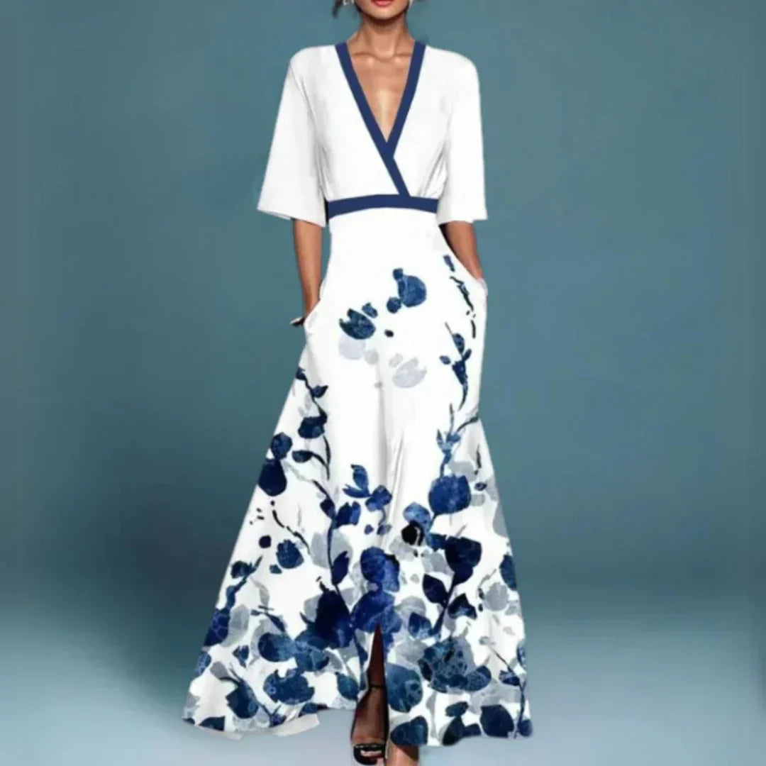 Jill- Stilvolles Damen Maxikleid mit Blumenmuster