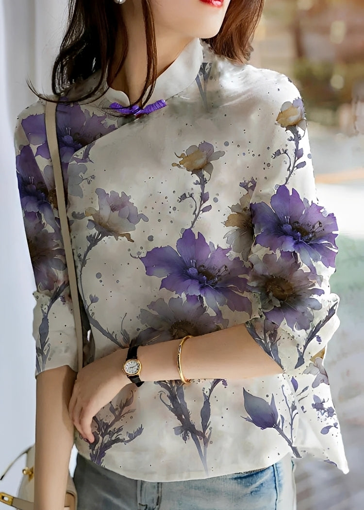 Margaret - Damenbluse mit elegantem Blumenmuster