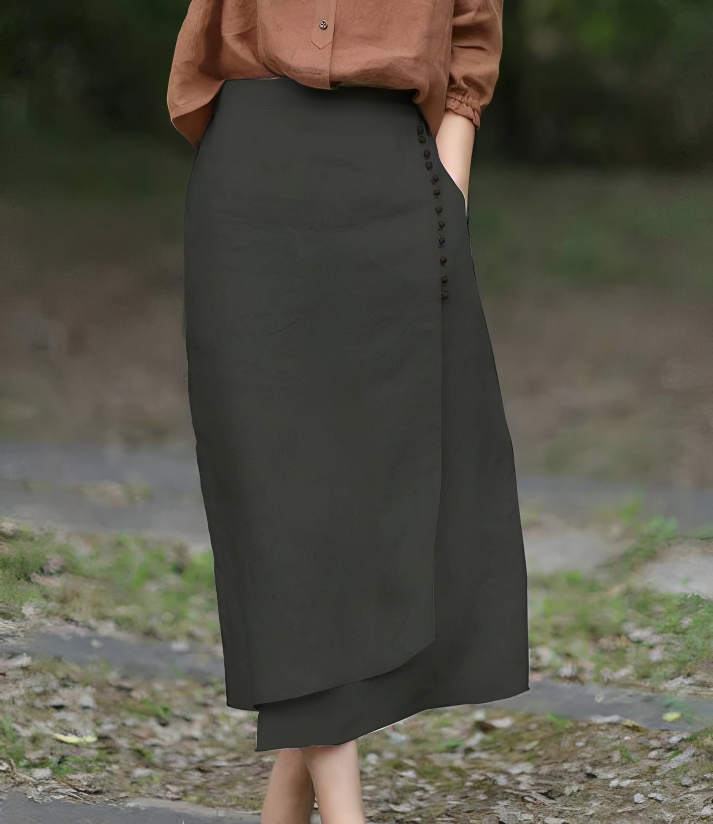 Manda - Stilvoller asymmetrischer A-Linien-Rock für Damen